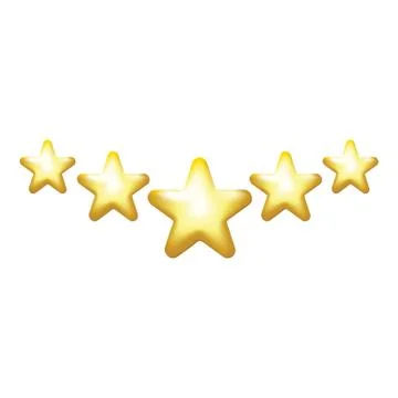 5 Star vector icon, rank, gold favorite web symbol Stock Illustration