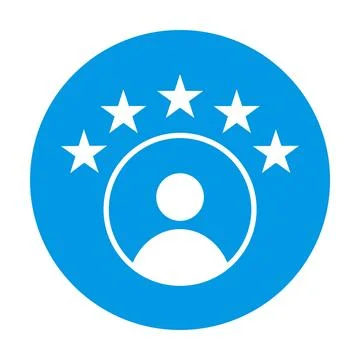 5 star work experience icon vector for your web site design, logo, app, UI... Stock Illustration