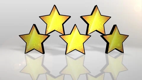 5 Stars 3D Rated Background Stock Footage 332083963