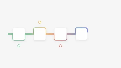 5 step infographic process timeline animation. 4K 스톡 동영상 344708623