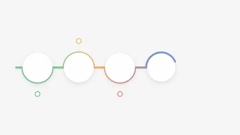 5 step infographic timeline animation. 4K Stock Footage 344708614
