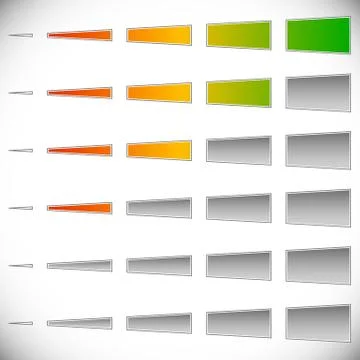 5-step progress, step indicators. (Swap colors easily) Illustrazione stock