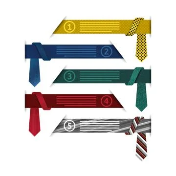 5 steps infographic elements, vector template Stock Illustration