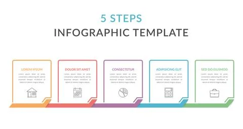 5 Steps - Infographic Template Stock Illustration