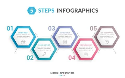5 Steps Infographics Stock Illustration