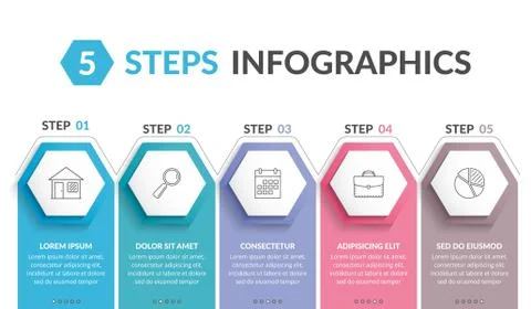 5 Steps Infographics Stock Illustration