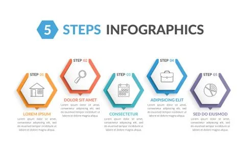 5 Steps Infographics Stock Illustration