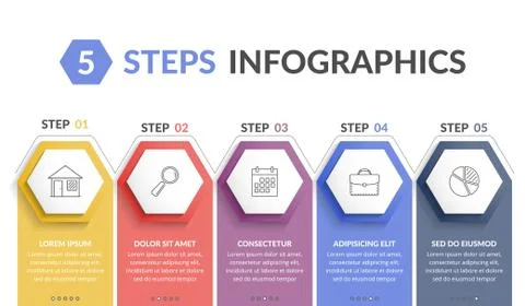 5 Steps Infographics Stock Illustration