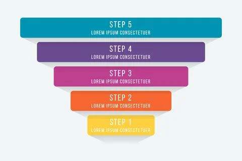 5 Steps infographics modern design template Ilustração Stock
