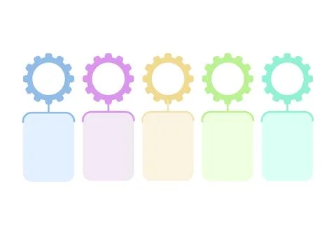 5 steps infographics template for presentation. Vector illustration. Illustrazione stock