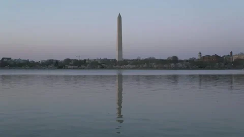 5 TIDAL BASIN DC WASHINGTON MONUMENT 5 Stock Footage 273011429