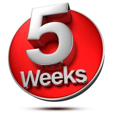 5 Weeks 3d. Stock Illustration
