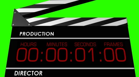 5 x 3D CG Clapperboard  on Chroma 스톡 동영상 1021376