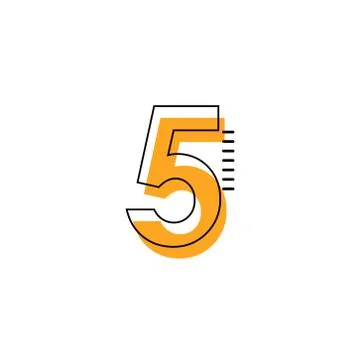 5 Year Anniversary Vector Template Design Illustration Stock Illustration