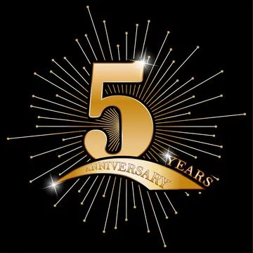 5 years anniversary Stock Illustration