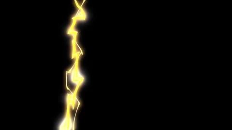 5 Yellow Cartoon Electricity Elements - Motion Graphic Stock Footage 91704494