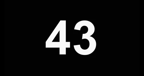 50. 4K Resolution. Countdown of 50 seconds, with black background Stock Footage 235912582