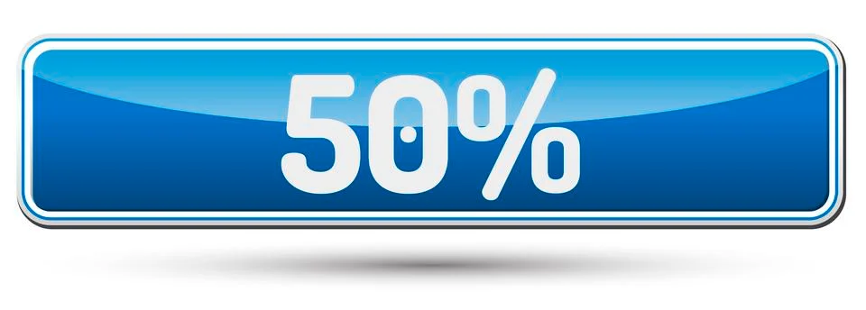 50% - Abstract beautiful button with text. Stock Illustration