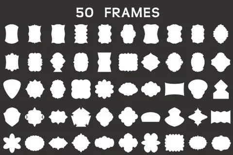 50 blank frames Stockillustratie