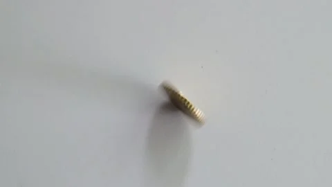 50 Cent Coin Spinning 스톡 동영상 132863873