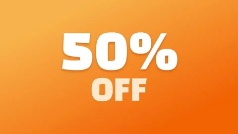 50 OFF counter text animation 库存影片 348268732