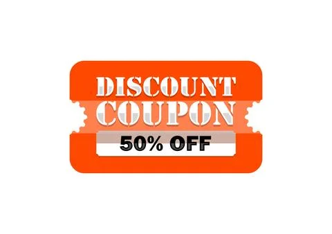 50% Off Coupon Stock Illustration