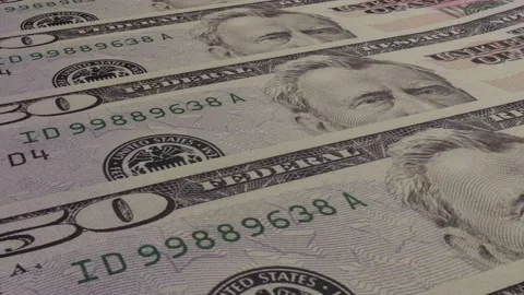 50 dollar bills background. Many banknotes. Finance. Business concept. Stock Footage 172155603