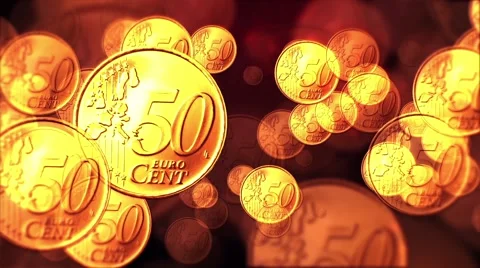 50 EURO CENT Background 스톡 동영상 49192615