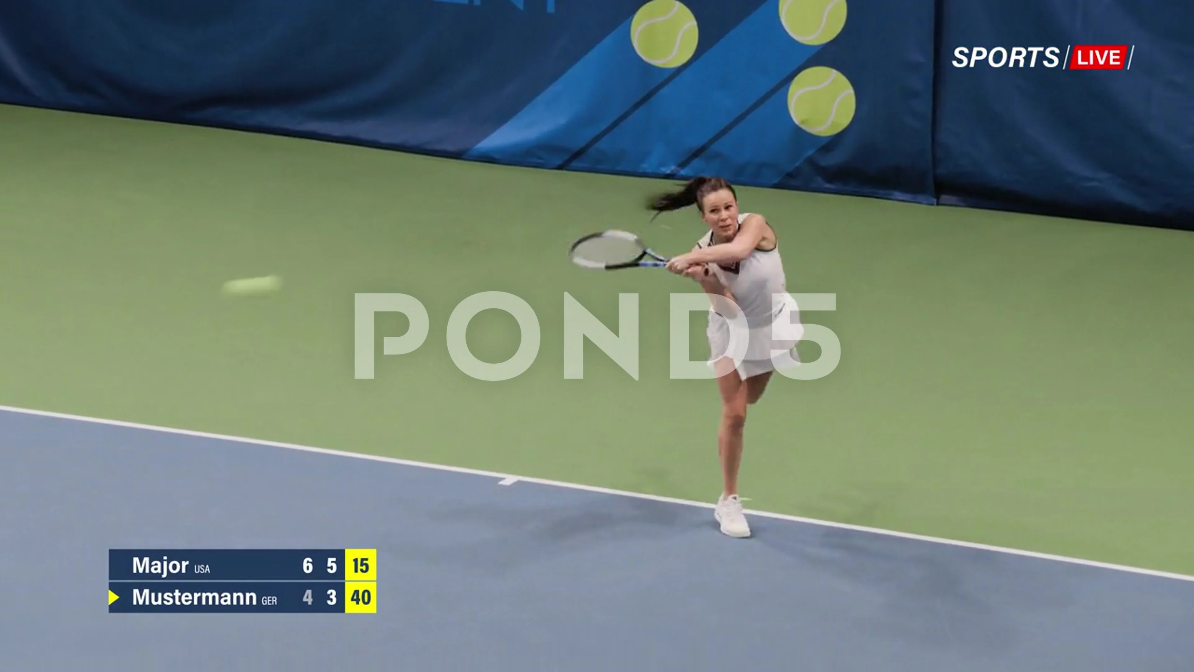 50 FPS TV Match Female Tennis Stock Video Pond5