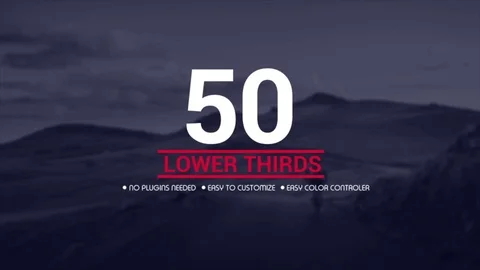50 Lower Thirds Pack Stock After Effects