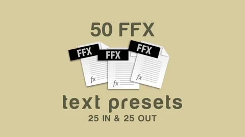 After Effects Template: 50 NEW Text Presets FFX #85423513