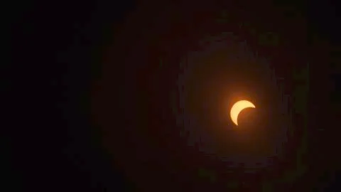 50% Partial Eclipse Stock Photos