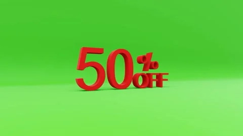 50 percent off 3D rendering Stock Footage 153359402