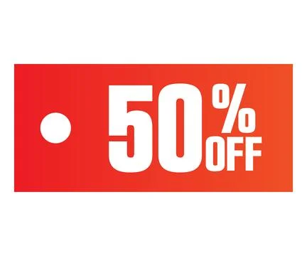 50 Percent OFF E-commerce Discount Offer Design Vector Illustration Stock Illustration