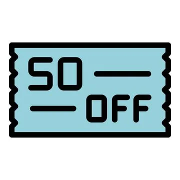 50 percent off icon vector flat Stockillustratie