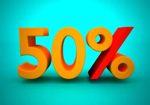 50  percent Ilustração Stock