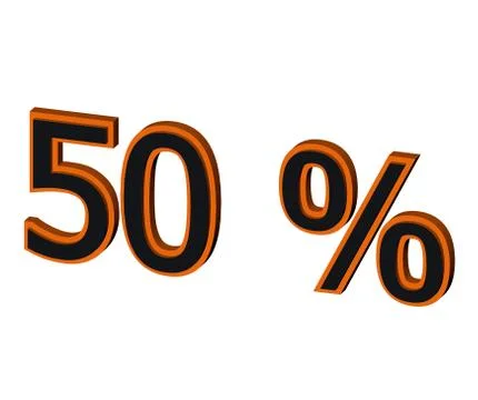 50 percent Stock Illustration