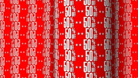 50 Percent Off Text Motion Background Video stock 116735045