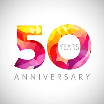 50 red facet Illustrazione stock
