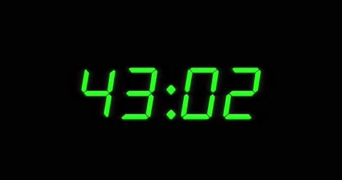 50 sec digital alarm clock countdown tim... | Stock Video | Pond5