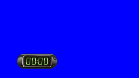 50 second Real time Digital Timer. Left, black, isolated, green screen Stock Footage 86150437