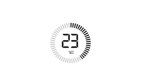 The 50 second, stopwatch icon. Stopwatch icon in flat style, timer on on color Stock Footage 151538279