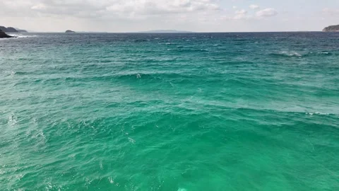50 Seconds Blue Ocean Waves Japan Cinematic Calm Sea Motion Footage Stock Footage 336676665