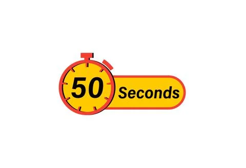 50 Seconds timer Clock, Timer icon, countdown icon. Time measure. Chronomet.. 스톡 일러스트