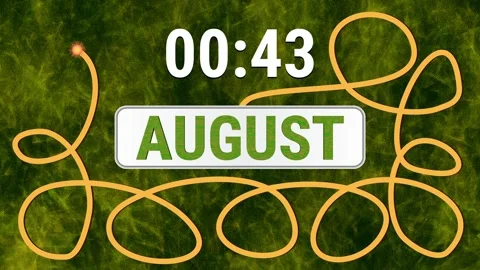 50 Seconds until September - Autumn Countdown 1 minutes with timer 50 to 0 Stock Footage 342114399