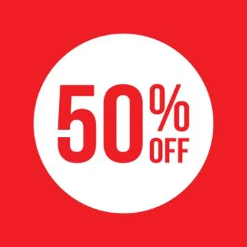 50% Off Sticker Stock Illustration