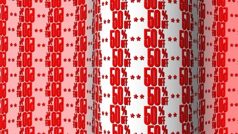 50 Text Motion Background, Red Letters Video stock 116854354