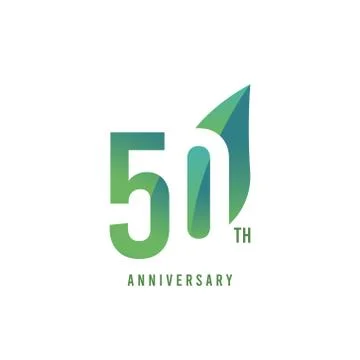 50 th Anniversary Logo Vector Template Design Illustration Stock Illustration