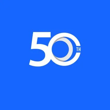 50 Th Anniversary Vector Template Design Illustration Stock Illustration