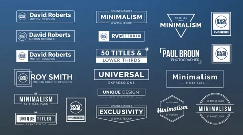 50 Titles & Lower Thirds Stock After Effects